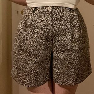 Vintage Leopard Print Liz Claiborne Shorts